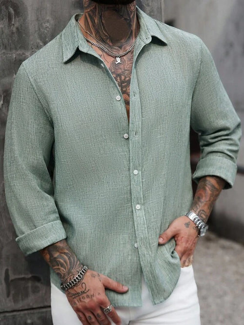 SHEIKH CART ARTICLE #4034 Sage Chill Textured Shirt